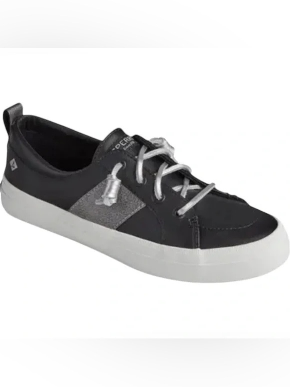 Sperry Black and Silver Low-Profile Women’s Sneaker